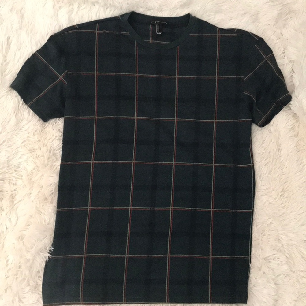 plaid t-shirt dress or men's t-shirt